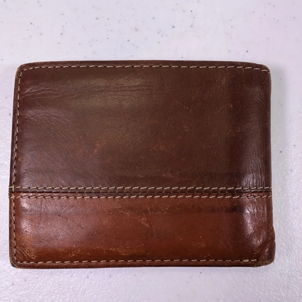 TIMBERLAND Brown Leather Bifold Wallet